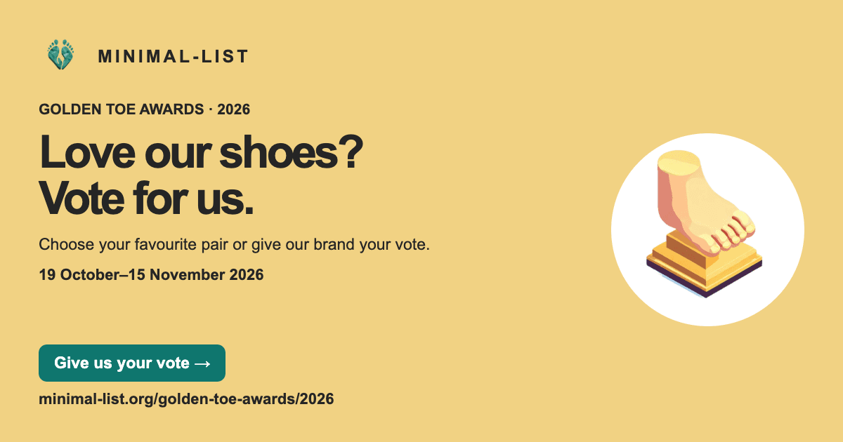 Golden Toe 2026 vote for our shoes, link image