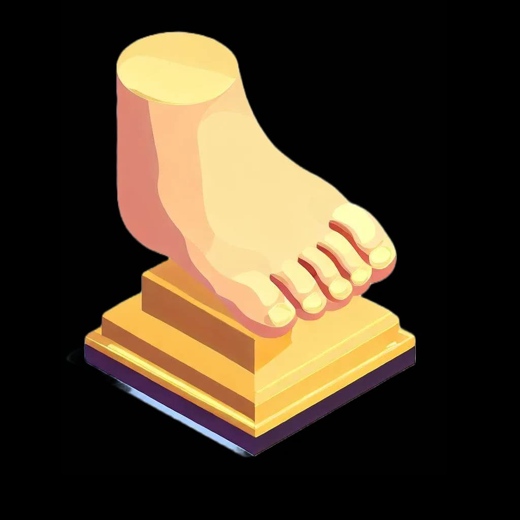 The Golden Toe trophy: a golden foot on a plinth